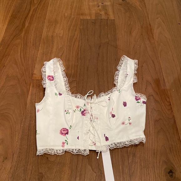 For Love & Lemons Violet Crop Top - Picture 4 of 6